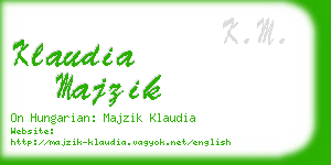 klaudia majzik business card